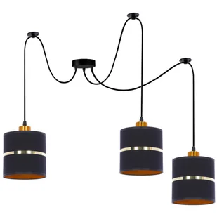 Lampa wisząca abażurowa typu pająk czarny + złoto - 13X Z039 W1-D98 - Lampy sufitowe - miniaturka - grafika 1