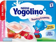 Desery dla dzieci - Jogurt Nestle Yogolino Strawberry and Raspberry 6 x 60 g - miniaturka - grafika 1