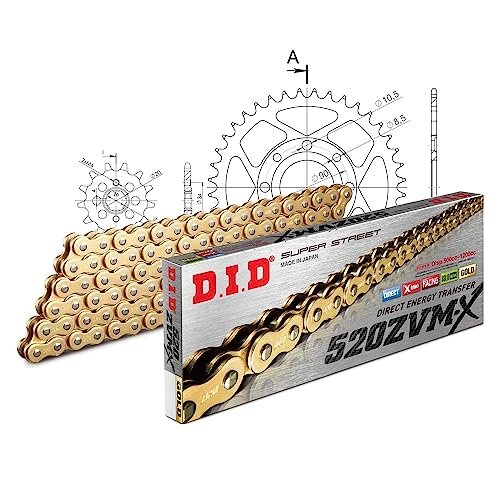 Zestaw łańcuchów DID stal 520ZVM-X / 106 nitownica do Honda MTX R S 125 ccm rok prod. 1986