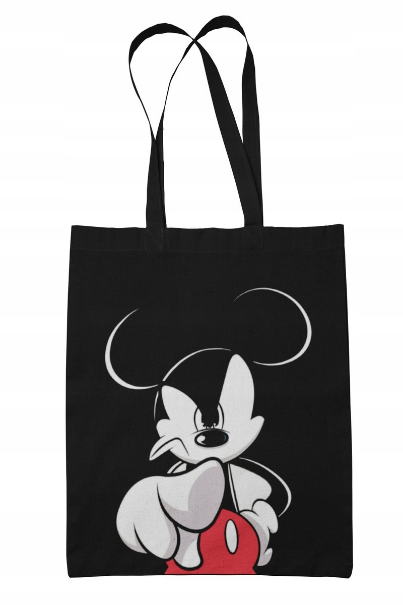 Torba Shopper-materiał-na ramie-myszka miki-prezen