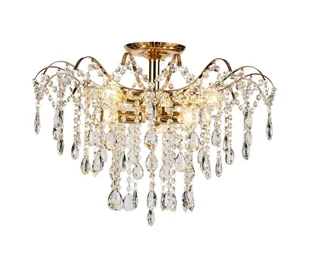 Brilagi - Żyrandol natynkowy CRYSTAL 6xE14/60W/230V złoty - Lampy sufitowe - miniaturka - grafika 1