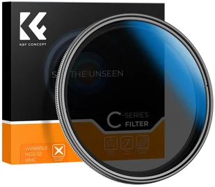 Filtr ND szary 82mm ND2-ND32 REGULOWANY ND2-32 FADER MC K&F Concept - Kamery cyfrowe - akcesoria - miniaturka - grafika 1