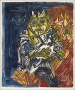 Plakaty - Woman with a Child and a Cat, Ernst Ludwig Kirchner - plakat 61x91,5 cm - miniaturka - grafika 1