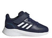 Buty dla dziewczynek - Buty dziecięce adidas GX3540 RUNFALCON 2.0 I Niebieskie - miniaturka - grafika 1