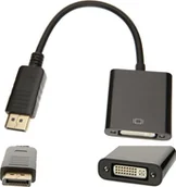 Złącza, przejściówki, adaptery - Pawonik Adapter AV DisplayPort - DVI-I czarny - miniaturka - grafika 1