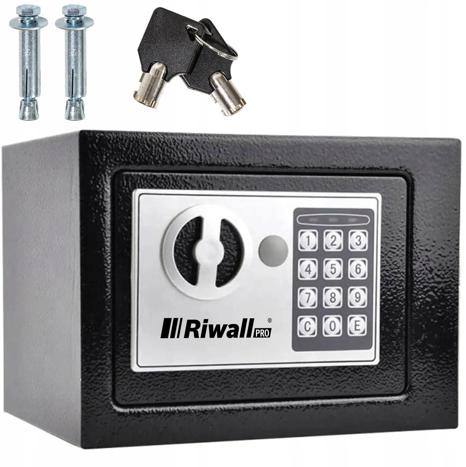 RIWALL PANCERNY SEJF PIN SZYFR + NA KLUCZ PIENIĄDZE DOKUMENTY RSE-01