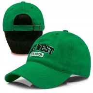 Czapki i chusty sportowe męskie - Czapka z daszkiem KEY WEST bejsbolówka ZIELONA bawełniana Pako Jeans - miniaturka - grafika 1