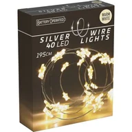 Oświetlenie świąteczne - Łańcuch 40 LED gwiazdki 195 cm ciepłe białe - miniaturka - grafika 1