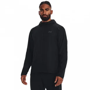 Męska kurtka do biegania Under Armour UA Launch Hooded Jacket - czarna - Kurtki męskie - miniaturka - grafika 1