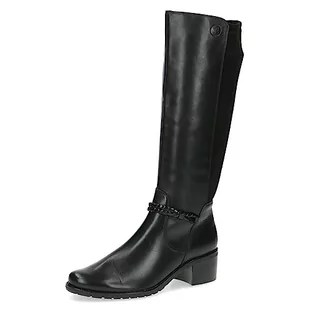 Caprice Damskie 9-25508-41 kozaki na obcasie, czarny Comb, 38.5 EU - Kozaki damskie - miniaturka - grafika 1
