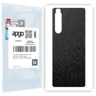 Szkła hartowane na telefon - Folia naklejka skórka strukturalna na TYŁ do Sony Xperia 1 II -  Plaster Miodu Czarny - apgo SKINS - miniaturka - grafika 1