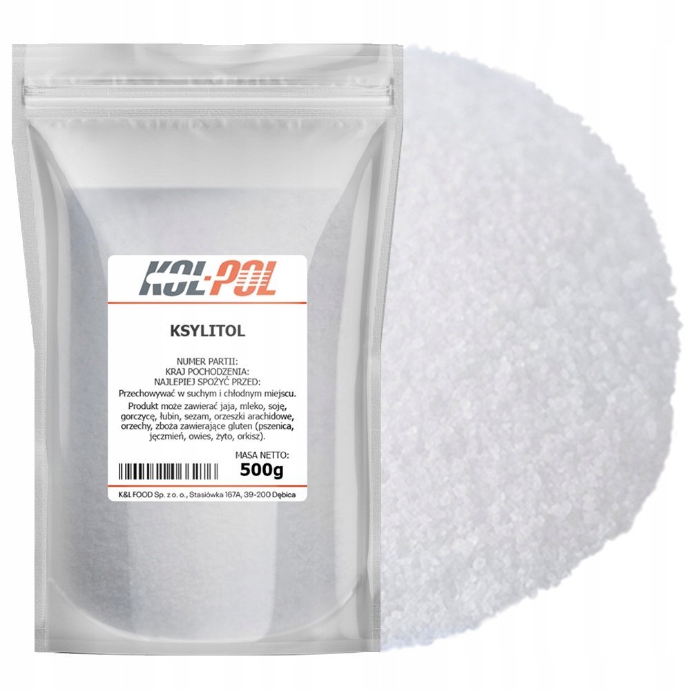KSYLITOL 500g Xylitol czysty naturalny słodzik zamiennik cukru Kol-Pol