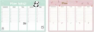 Szkolne artykuły papiernicze - Plan Lekcji Szkolny A4 Panda/Wiśnia Girl Interdruk - miniaturka - grafika 1