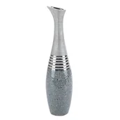 Wazony i flakony - Wazon EUROFIRANY Neli 15 x 60 cm Srebrny - miniaturka - grafika 1