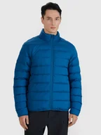 Kurtki męskie - 4F Kurtka puchowa z wypełnieniem naturalnym męska - turkusowa 3XL - miniaturka - grafika 1