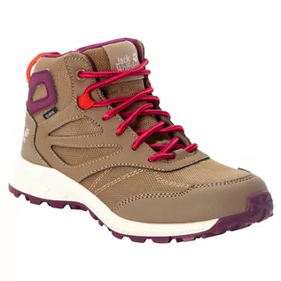 Buty dla chłopców - Buty dziecięce WOODLAND TEXAPORE MID K brown / pink - grafika 1