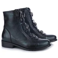 Botki damskie - Botki damskie Eksbut 6F-6861-R94 zielony 36 - miniaturka - grafika 1