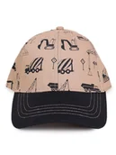 Czapki damskie - Czapka z daszkiem bejsbolówka chłopięca pojazdy budowlane beżowa 46-50 YOCLUB - miniaturka - grafika 1