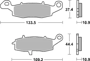 Sbs Klocki Hamulcowe Kh231/2 Street Ceramic Kolor Czarny - Klocki hamulcowe - miniaturka - grafika 1