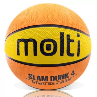 Piłka do koszykówki MOLTI PK002 pomarań-żółta r.4 - Koszykówka - miniaturka - grafika 1