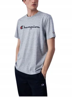 Koszulka Męska Champion 219831-Em021 T Shirt Sportowa Szara S - Koszulki męskie - miniaturka - grafika 1