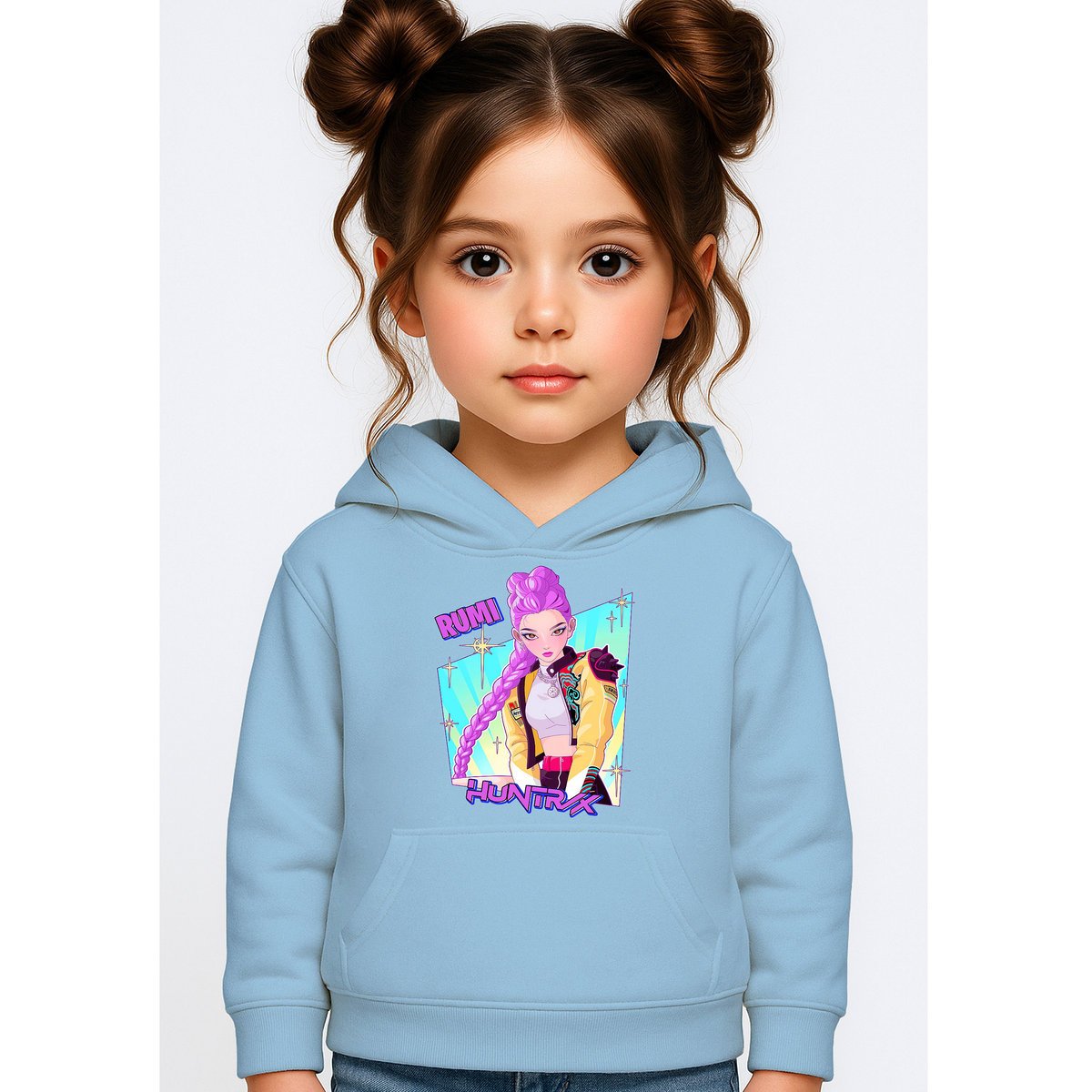 BLUZA DZIECIĘCA HUNTRIX RUMI KPOP 104 Z KAPTUREM BAWEŁNIANA JAKOŚĆ