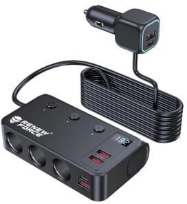 Rozdzielacz Gniazda Zapalniczki Samochodowej Rozgałęźnik 12V-24V 4USB QC PD