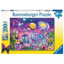 Ravensburger Puzzle dla dzieci 2D Kosmiczne miasto 200 elementów GXP-811798 - Puzzle - miniaturka - grafika 1