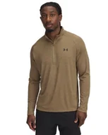 Koszulki męskie - KOSZULKA MĘSKA LONGSLEEVE UNDER ARMOUR Tech Textured 1/2 Zip 3XL - miniaturka - grafika 1