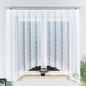 Firany - Firanka konfekcjonowana, 170x400cm, kolor biały KAROLINA - miniaturka - grafika 1