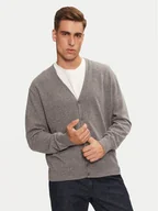 Swetry męskie - United Colors Of Benetton Kardigan 1002U601B Szary Regular Fit - miniaturka - grafika 1