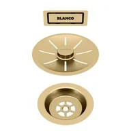 Pozostałe akcesoria kuchenne - Zestaw BLANCO Zestaw elementów stalowych w kolorze satin gold, do armatury przelewowo-odpływowej InFino, do jednej komory 203476 - miniaturka - grafika 1