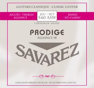 Savarez Struny do gitary klasycznej Prodige 38 1/8-3/4 rozmiar 3/4-7/8 Carbon Gw 540ASW - Struny gitarowe  - miniaturka - grafika 1