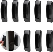 Zawiasy, okucia i inne akcesoria - 8 szt. czarnych, samoprzylepnych uchwytów do szuflad i drzwi z tworzywa ABS (czarne) - miniaturka - grafika 1