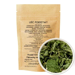 Pokrzywa liść 50g ZIELARZPOLSKI.PL - Przyprawy i zioła sypkie - miniaturka - grafika 1