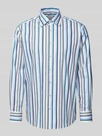 Koszule męskie - Koszula biznesowa o kroju regular fit z bawełny z kołnierzykiem typu kent - miniaturka - grafika 1