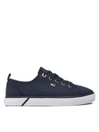 Trampki damskie - Tommy Hilfiger Tenisówki Vulc Canvas Sneaker FW0FW08063 Granatowy - miniaturka - grafika 1