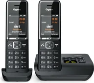 Telefony stacjonarne - Gigaset Comfort 550A duo czarny/chrom - miniaturka - grafika 1