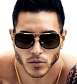 Okulary przeciwsłoneczne - Przeciwsłoneczne Okulary Męskie Pilotki Kwadratowe - miniaturka - grafika 1