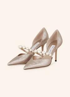 Jimmy Choo Czółenka Mary Jane Aurelie 85 Z Ozdobnymi Perełkami rosegold - Czółenka - miniaturka - grafika 1