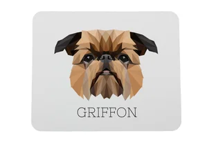Gryfonik brukselski podkładka geometryczny Art-Dog - Podkładki pod mysz - miniaturka - grafika 1