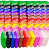 Masy plastyczne - 108 WORKÓW WIELKI ZESTAW CIASTOLINA PLASTELINA PIANKOLINA GLINA POLIMEROWA - miniaturka - grafika 1