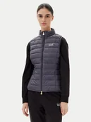 Kamizelki damskie - EA7 Emporio Armani Bezrękawnik 7W000087 AF12477 U8115 Szary Slim Fit - miniaturka - grafika 1