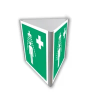 Systemy ekspozycyjne i znaki informacyjne - AE812 PRYSZNIC BEZPIECZEŃSTWA (3D DOŚCIENNY), PN - PŁYTA PCV 1MM; (150X150MM) - miniaturka - grafika 1