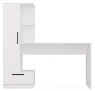 EDINOS Białe biurko z regałem L9-B31 - Biurka EDINOS Białe biurko z regałem L9-B31 - Biurka - miniaturka - grafika 1