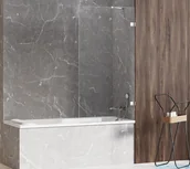 Parawany nawannowe - NEW TRENDY Avexa parawan nawannowy z wspornikiem prostopadłym 50x150 cm przejrzyste EXK-1948-WP | - miniaturka - grafika 1