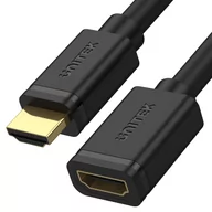 Kable komputerowe i do monitorów - Unitek Przedłużacz HDMI M HDMI 2.0 F 3m darmowy odbiór w 22 miastach i bezpłatny zwrot Paczkomatem aż do 15 dni Y-C166K - miniaturka - grafika 1