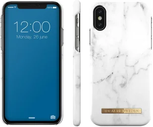Ideal of Sweden Fashion Case Etui Obudowa do iPhone Xs / iPhone X White Marble IDFCA16-IXS-22 - Etui i futerały do telefonów - miniaturka - grafika 1