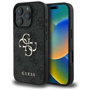 Guess hardcase 4G Big Logo do iPhone 16 Pro Max Czarny - Etui i futerały do telefonów - miniaturka - grafika 1