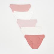 Majtki damskie - Reserved - Bawełniane majtki bikini 5 pack - Pink - miniaturka - grafika 1
